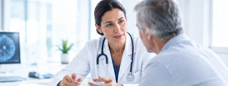 Physician in conversation with a patient